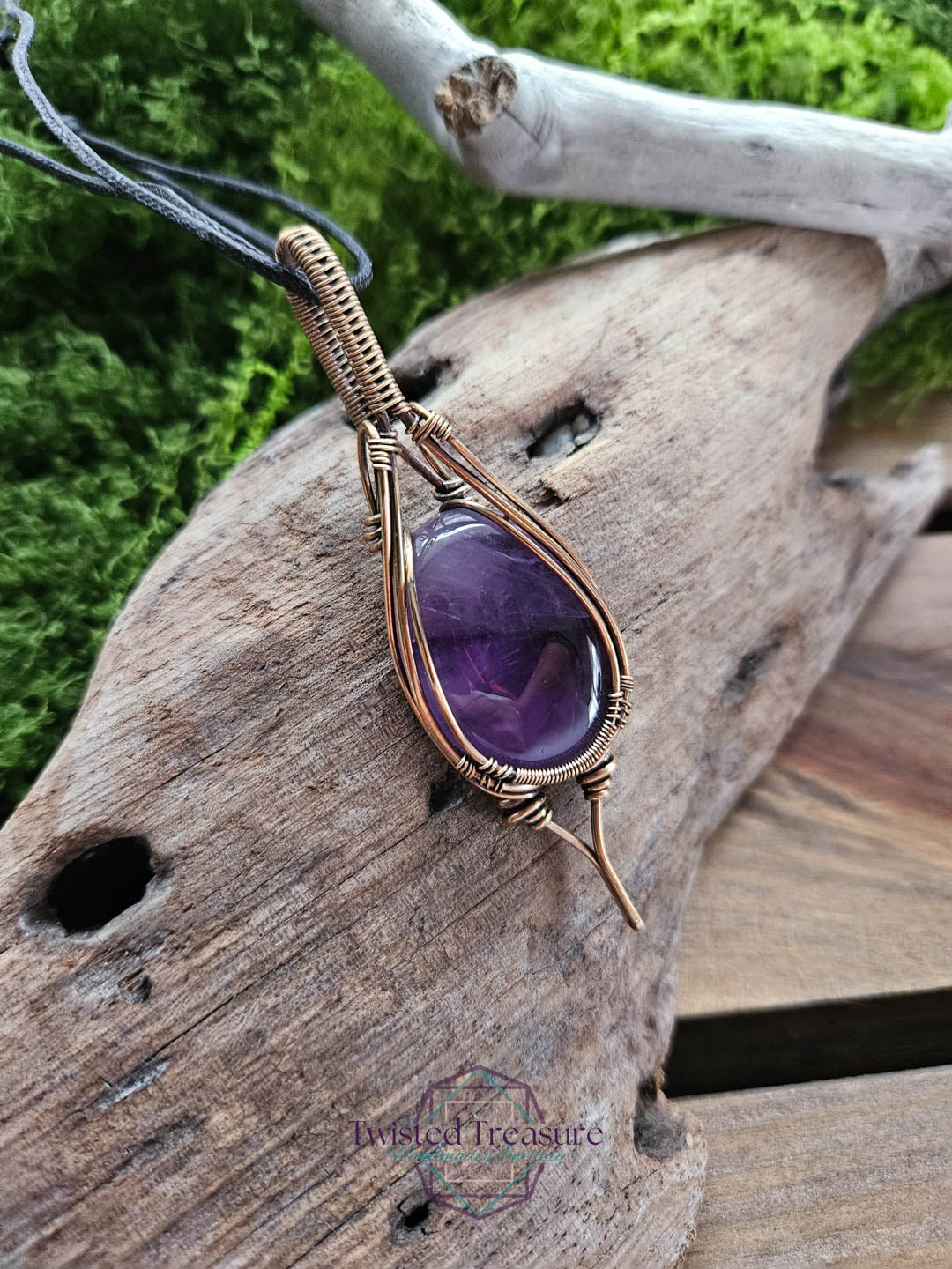 Amethyst Bronze Necklace