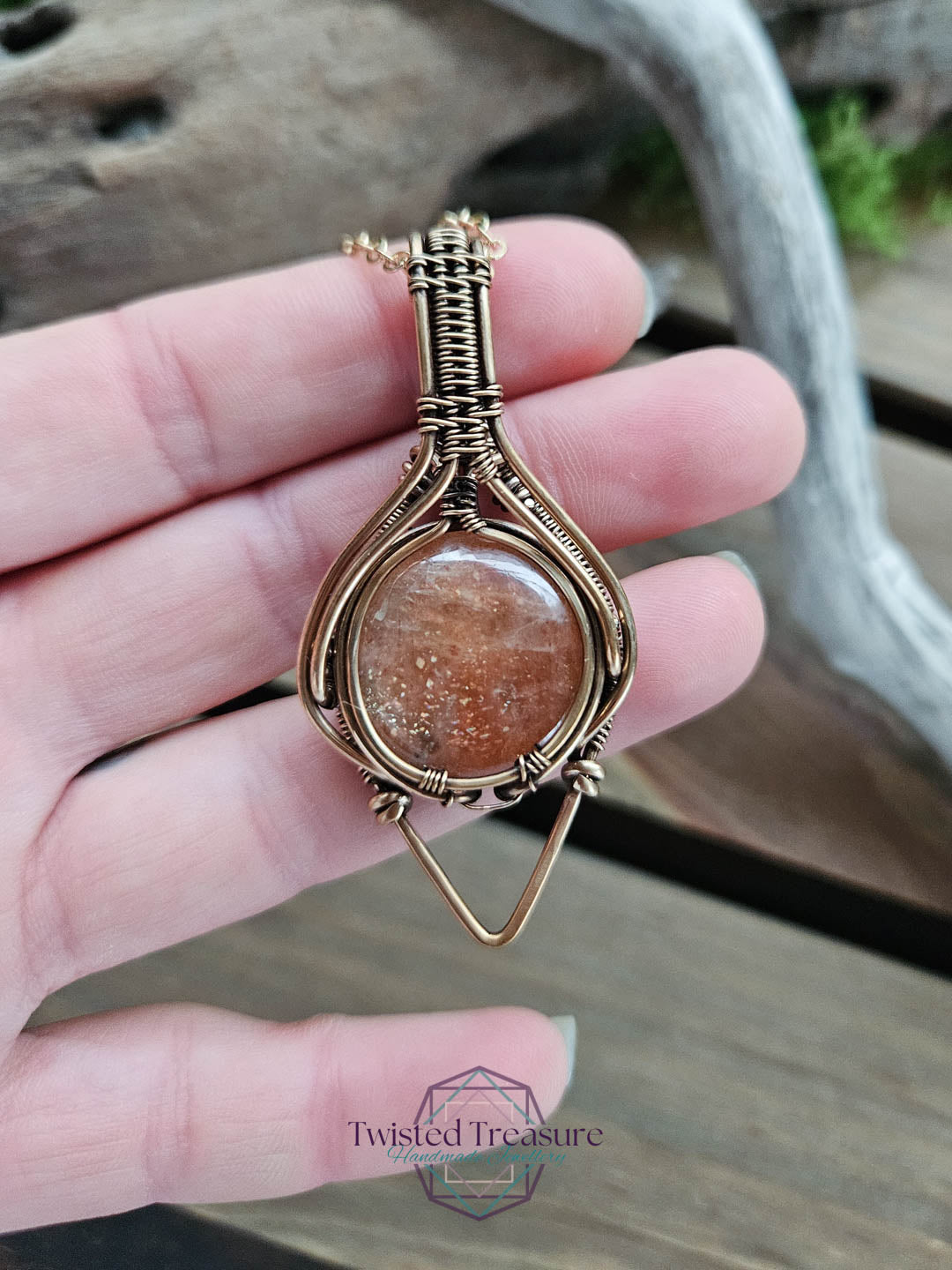 Sunstone Bronze Necklace