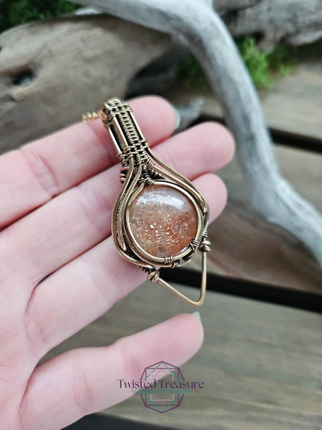 Sunstone Bronze Necklace