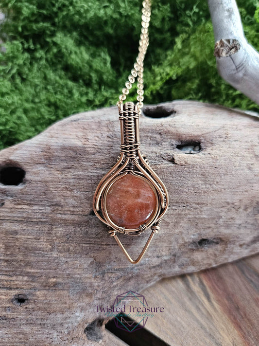 Sunstone Bronze Necklace