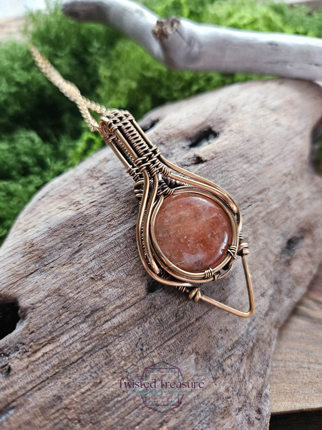 Sunstone Bronze Necklace