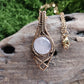 Rose Quartz Bronze Necklace