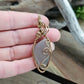 Peach Moonstone Bronze Necklace