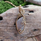 Peach Moonstone Bronze Necklace