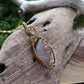 Peach Moonstone Bronze Necklace