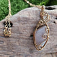 Peach Moonstone Bronze Necklace
