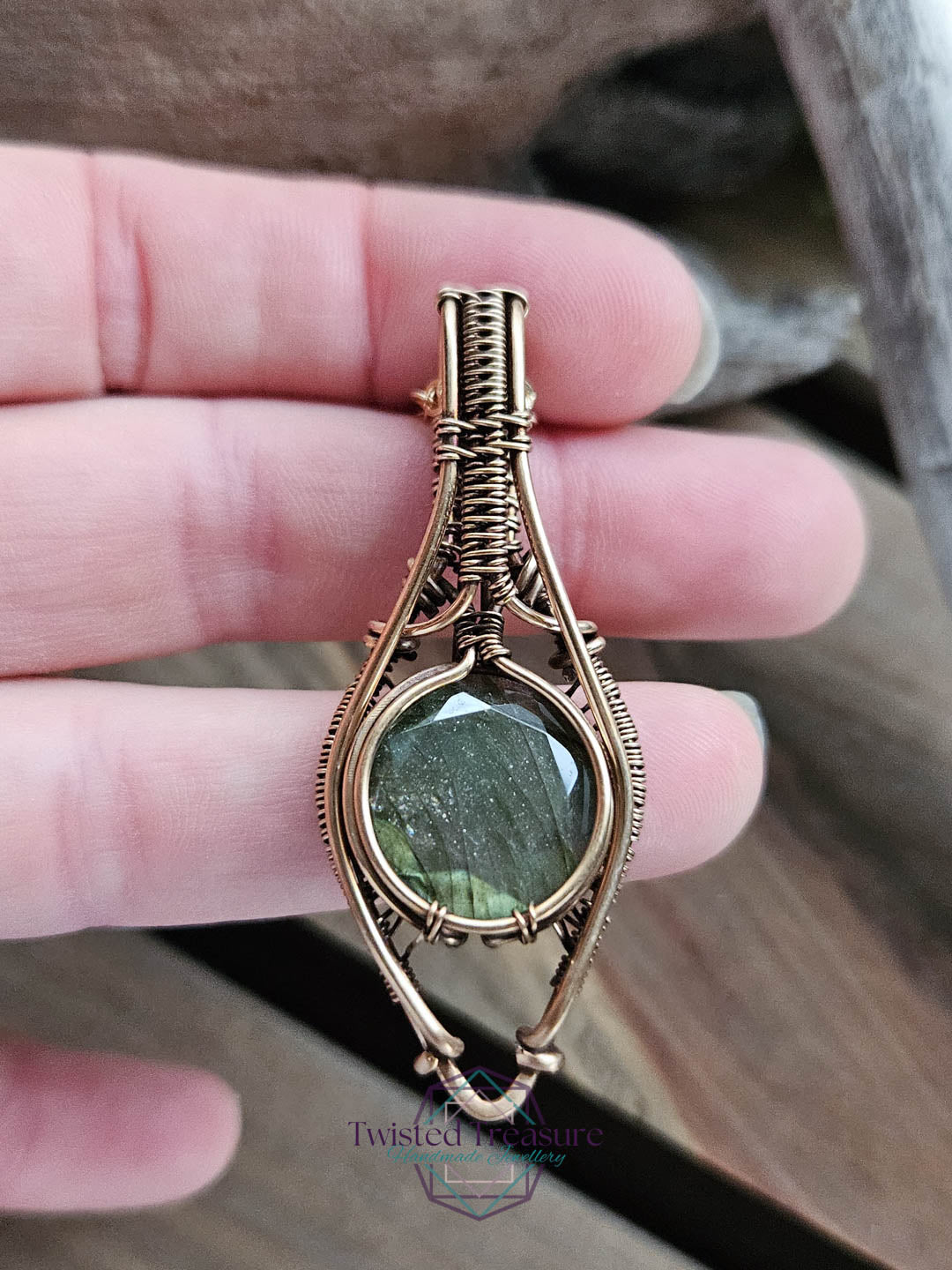 Labradorite Bronze Necklace