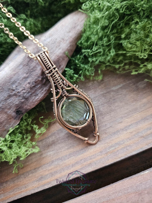 Labradorite Bronze Necklace