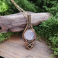 Rose Quartz Bronze Necklace