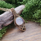 Rose Quartz Bronze Necklace