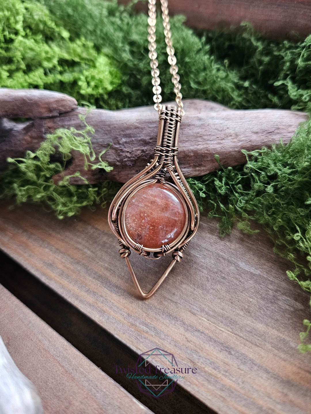 Sunstone Bronze Necklace