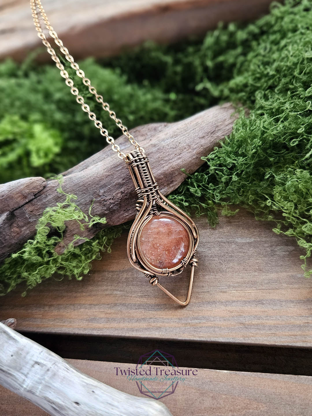 Sunstone Bronze Necklace