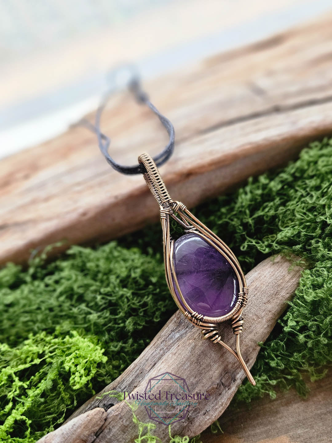 Amethyst Bronze Necklace