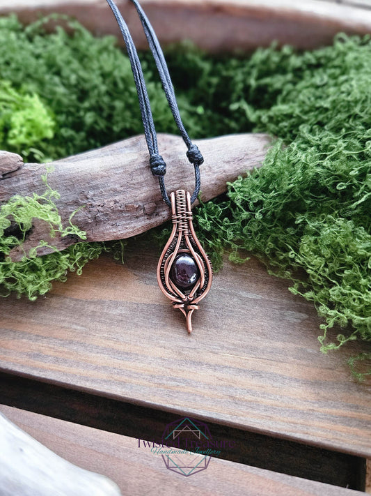 Garnet Copper Necklace
