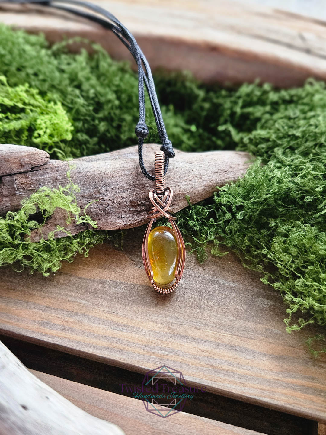 Amber Copper Necklace