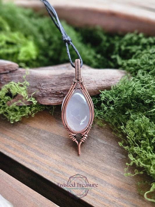 Rose Quartz Copper Necklace