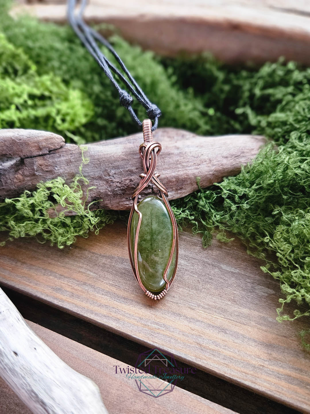 Vesuvianite Copper Necklace