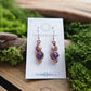 Copper Phase Earrings - Rhodonite & Amethyst