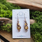 Copper Phase Earrings - Rutile Quartz & Citrine