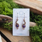 Copper Phase Earrings - Moonstone & Amethyst