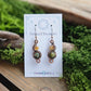 Copper Phase Earrings - Citrine & Green Tourmaline
