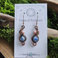 Copper Phase Earrings - Rhodonite & Sodalite