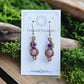 Copper Phase Earrings - Amethyst & Rose Quartz