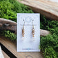 Bronze Curlicue Earrings - Moonstone
