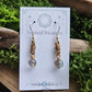 Bronze Curlicue Earrings - Labradorite