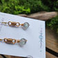 Bronze Curlicue Earrings - Labradorite