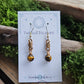 Bronze Curlicue Earrings - Tiger's Eye