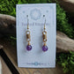 Bronze Curlicue Earrings - Amethyst