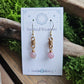 Bronze Curlicue Earrings - Rose Quartz