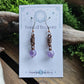 Copper Curlicue Earrings - Amethyst