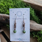 Copper Curlicue Earrings - Jade