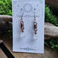 Copper Curlicue Earrings - Moonstone