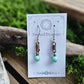 Copper Curlicue Earrings - Amazonite