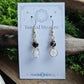 Bronze Alchemy Earrings - Obsidian & Quartz