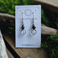Copper Alchemy Earrings - Obsidian & Quartz