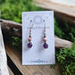 Copper Alchemy Earrings - Rhodonite & Amethyst