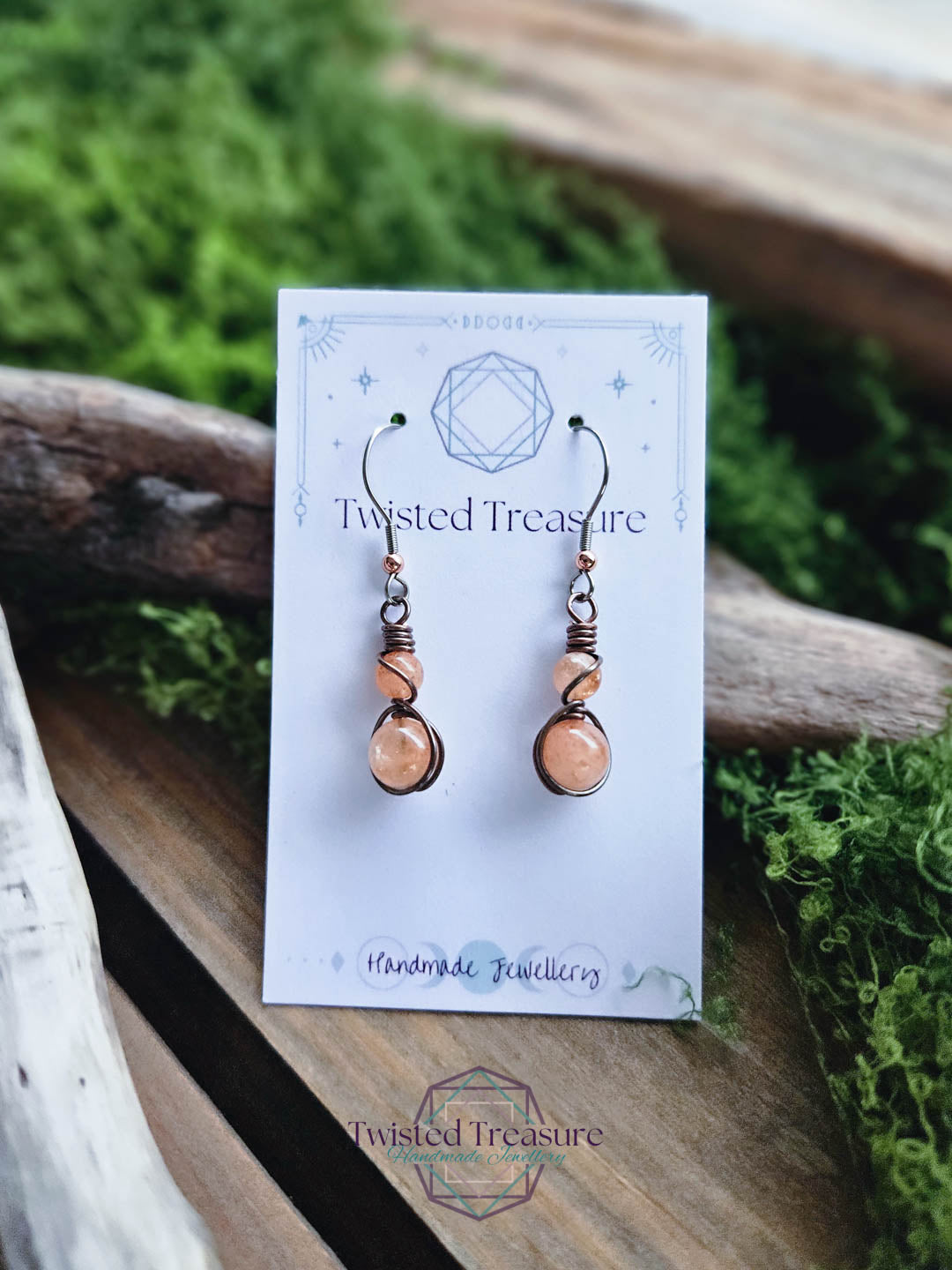 Copper Alchemy Earrings - Sunstone
