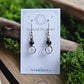 Copper Alchemy Earrings - Obsidian & Quartz