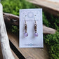 Copper Curlicue Earrings - Amethyst