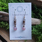 Copper Curlicue Earrings - Rose Quartz