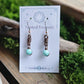 Copper Curlicue Earrings - Amazonite