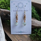 Bronze Curlicue Earrings - Prehnite