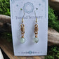 Bronze Curlicue Earrings - Prehnite