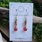 Bronze Curlicue Earrings - Carnelian