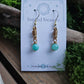 Bronze Curlicue Earrings - Amazonite
