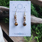 Bronze Curlicue Earrings - Tiger's Eye